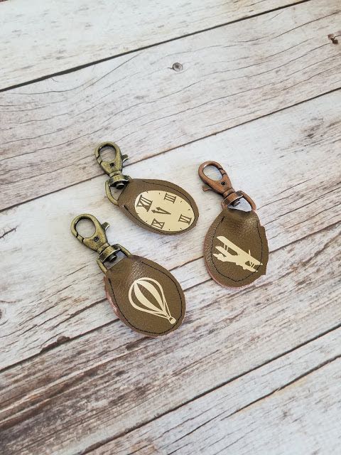 diy Fathers Day leather keychain