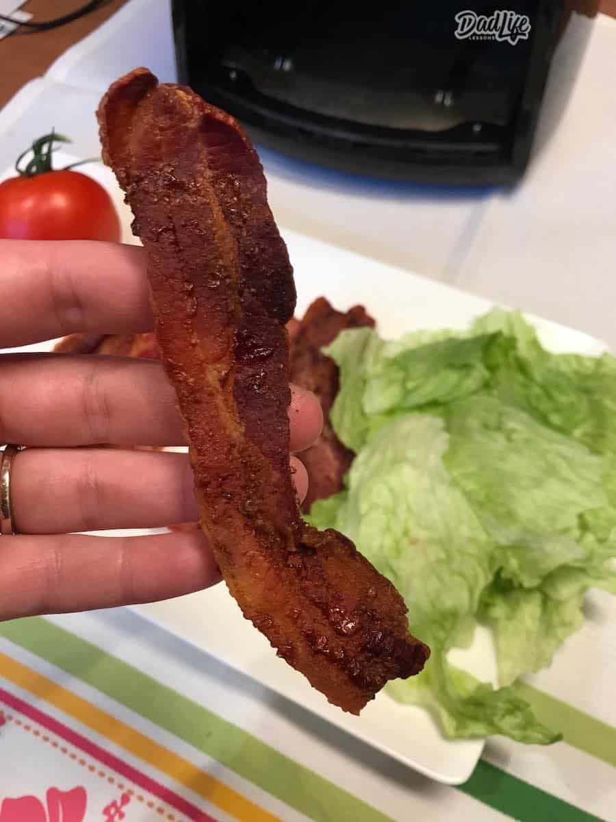 Air fryer Cooked Bacon