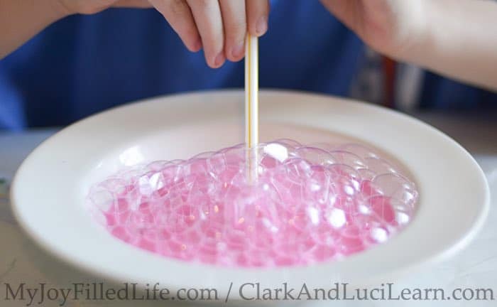 bubble paint flowers