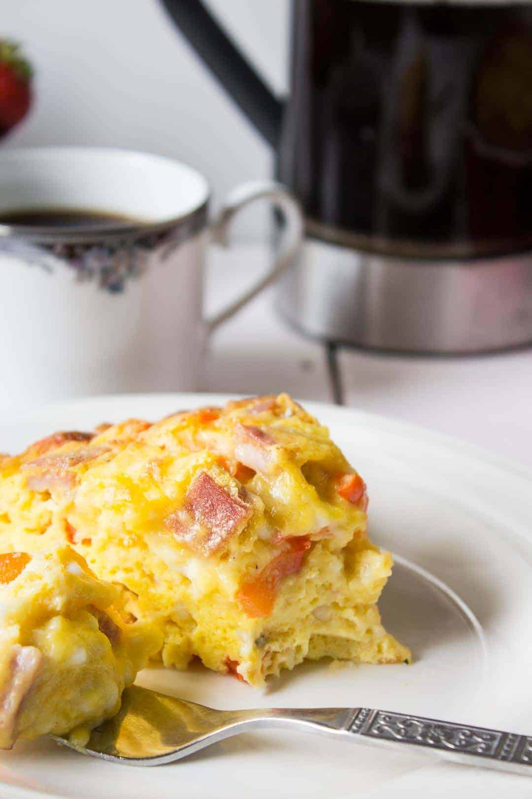 cheesy baked egg casserole for Mothers Day Brunch