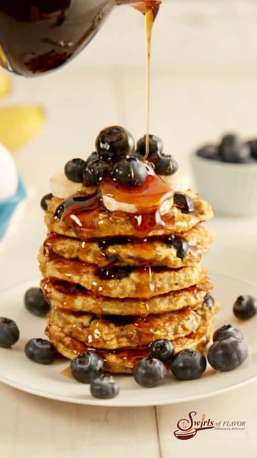 Brunch gluten free blueberry pancakes