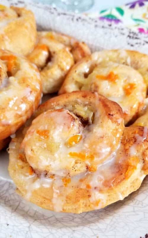 orange pineapple sweet rolls