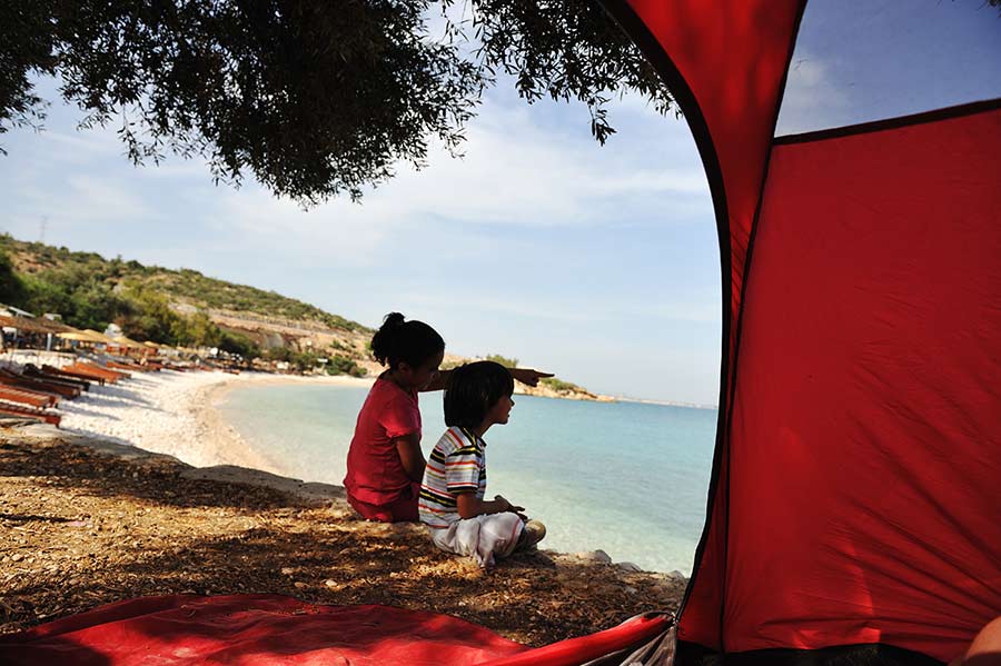 kids on beach