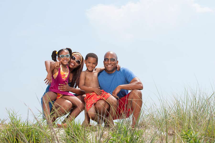 family beach trip