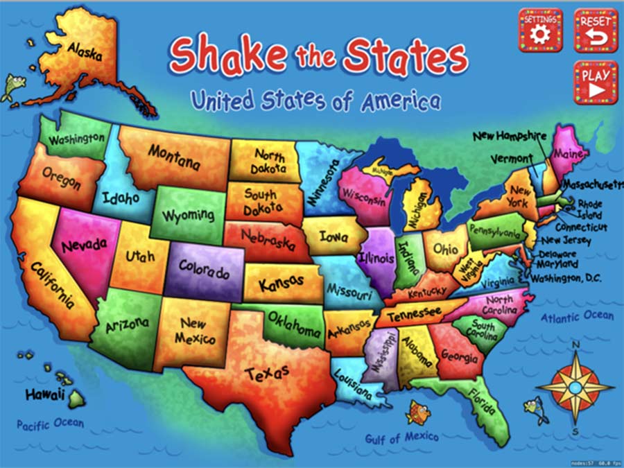 shake the states educational app