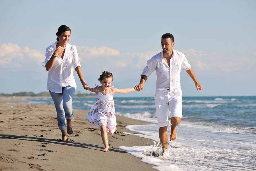 Father-daughter at the beach