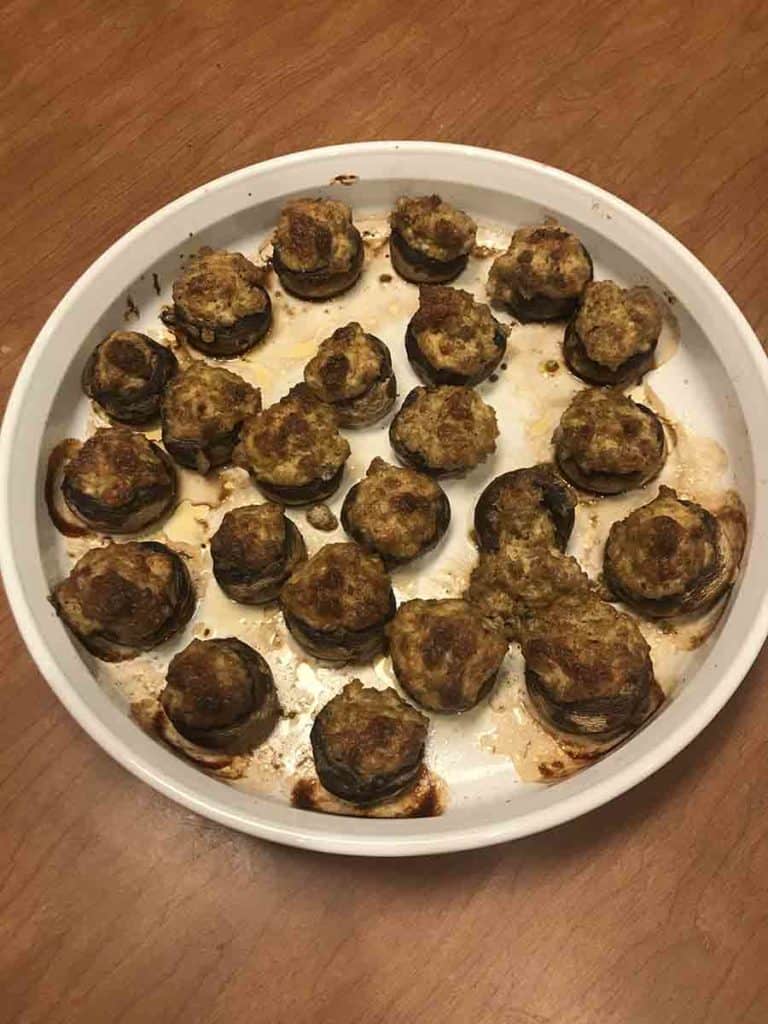 cooked stuffed mushrooms