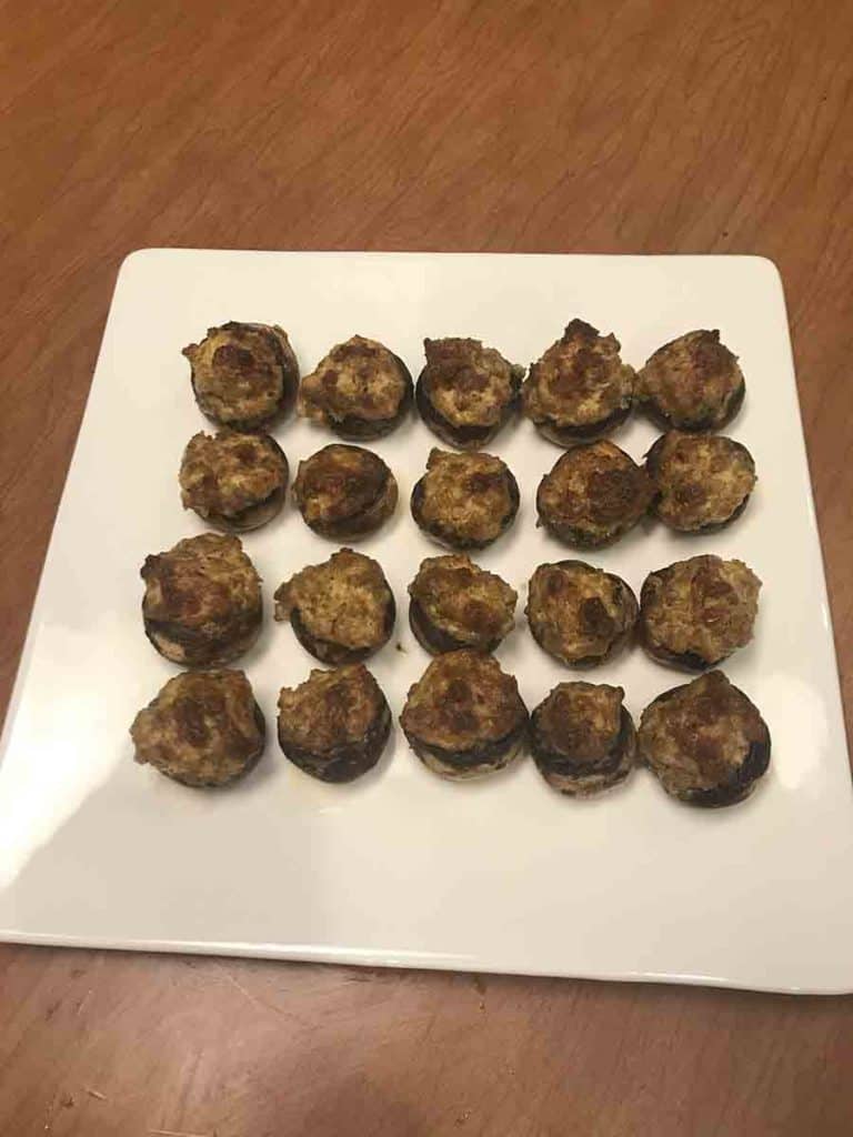 finished Easy Stuffed Mushrooms