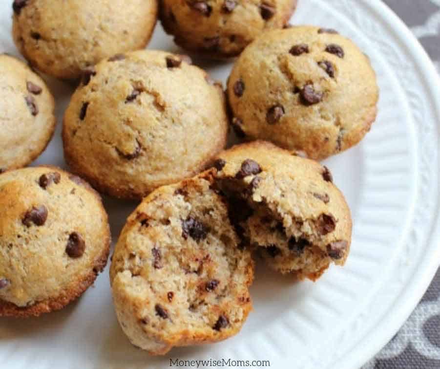 Easy homemade chocolate chip muffins