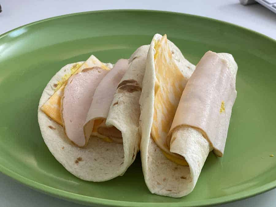 turkey cheese roll-up healthy snack