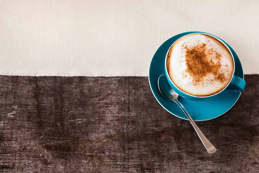 Cup of coffee from single-serve coffee maker