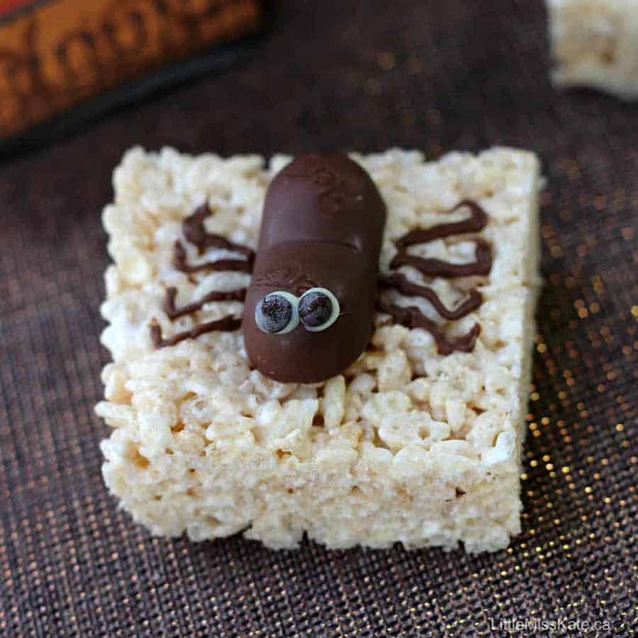 Spider rice crispy treat Halloween Baking Recipe