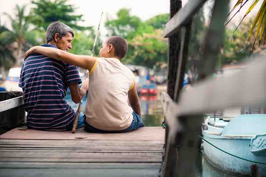 fishing with kids