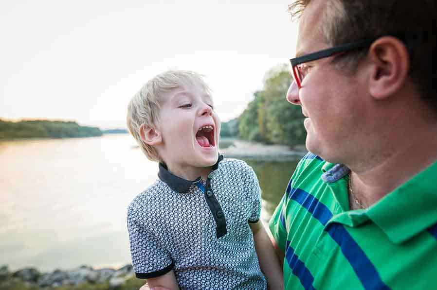 fishing with young kid